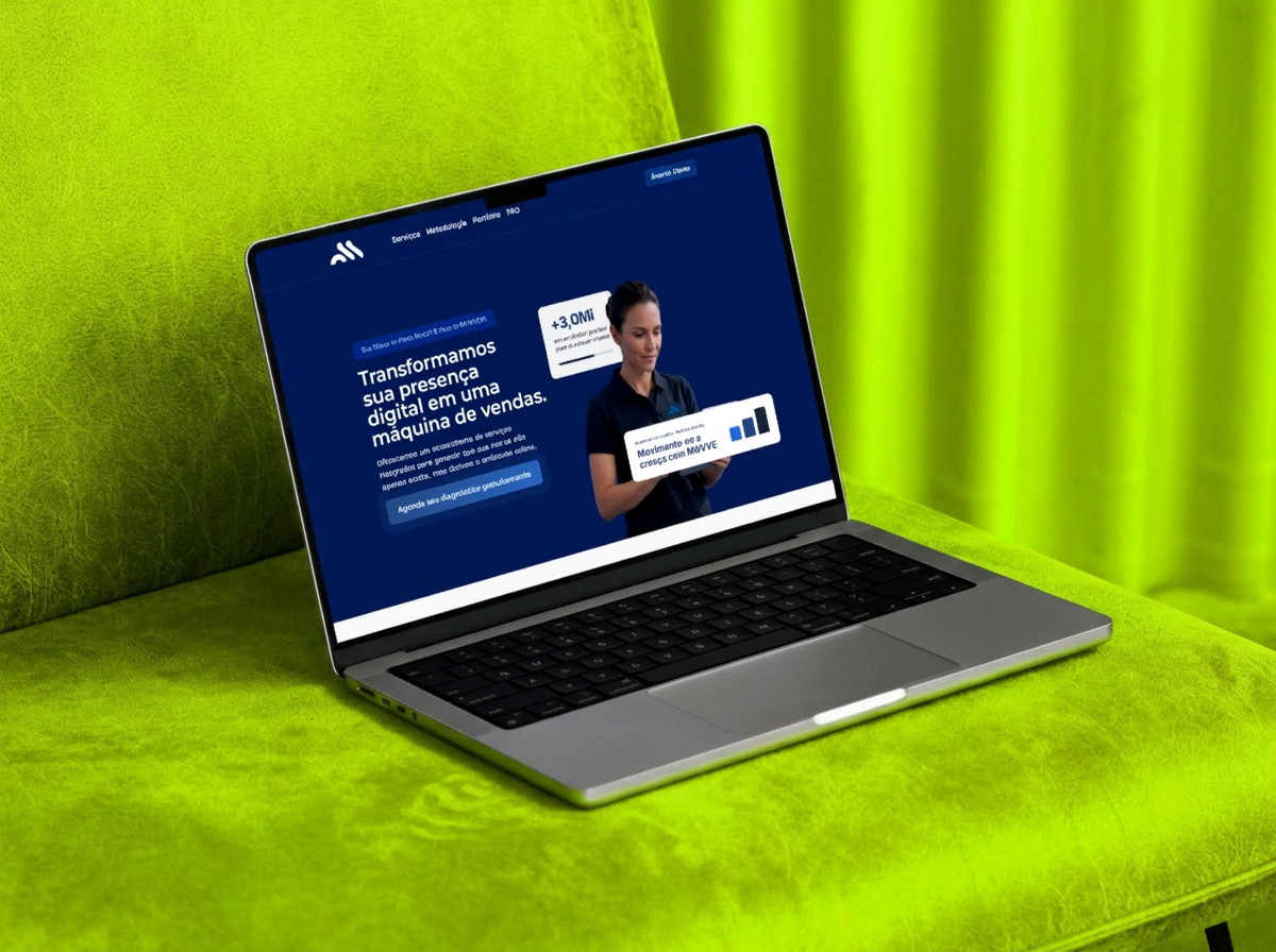 Mockup do site da Agência Movve