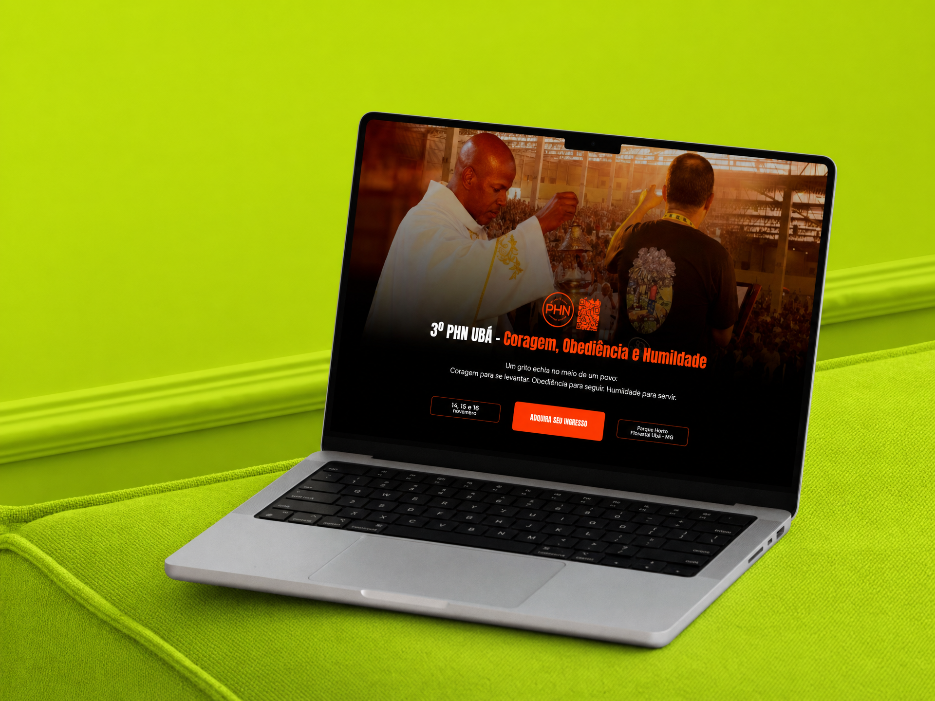 Mockup do hotsite PHN Ubá