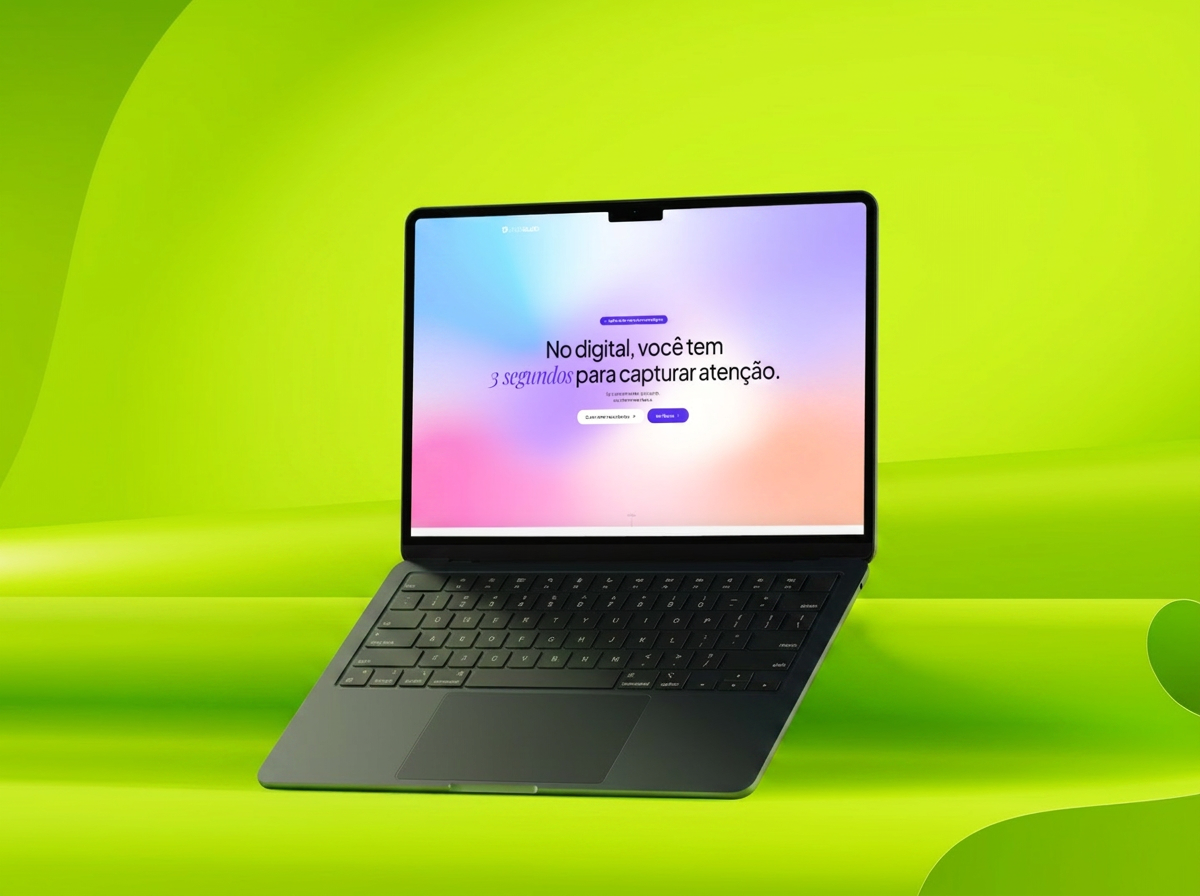 Mockup da landing page Virelli Studio