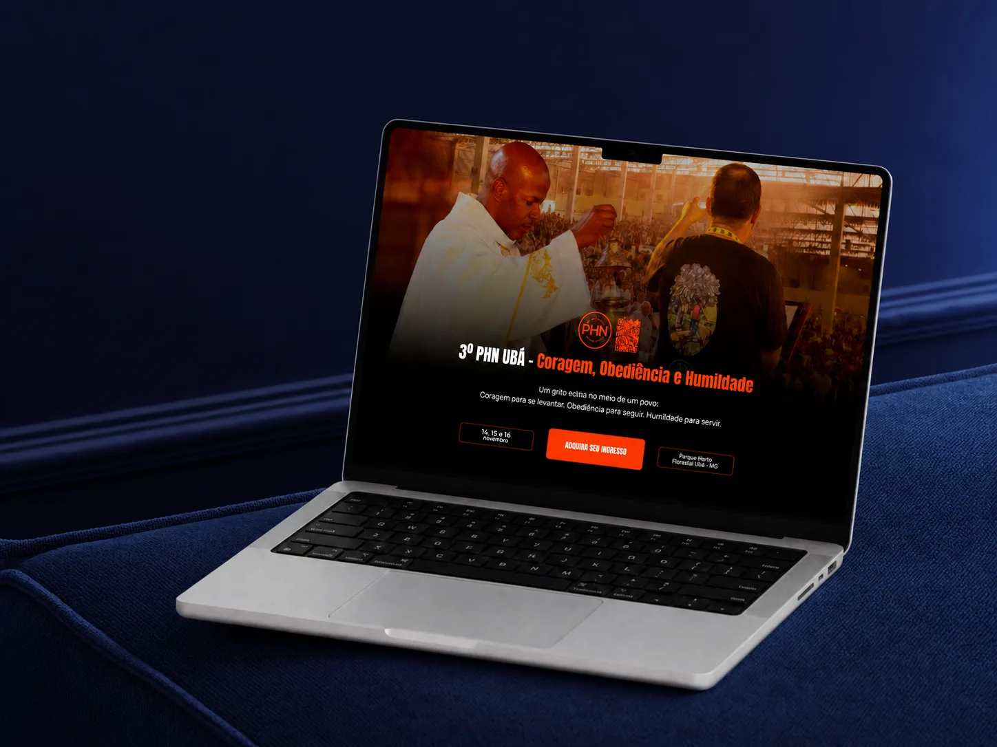 Mockup do hotsite PHN Ubá