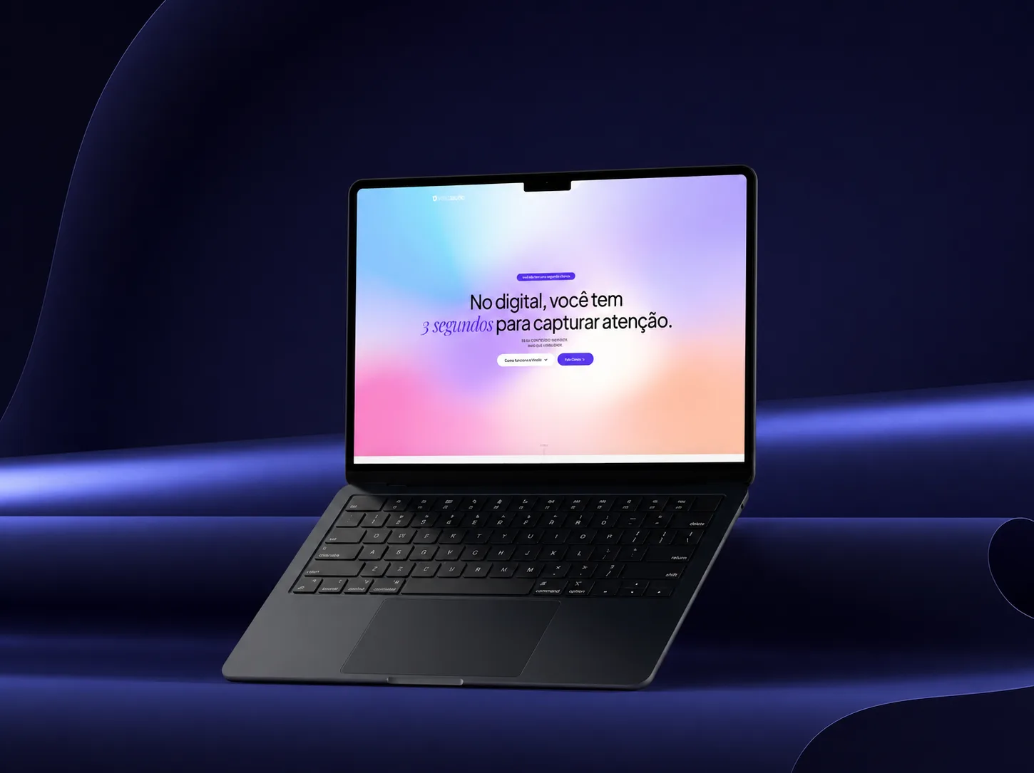 Mockup da landing page Virelli Studio